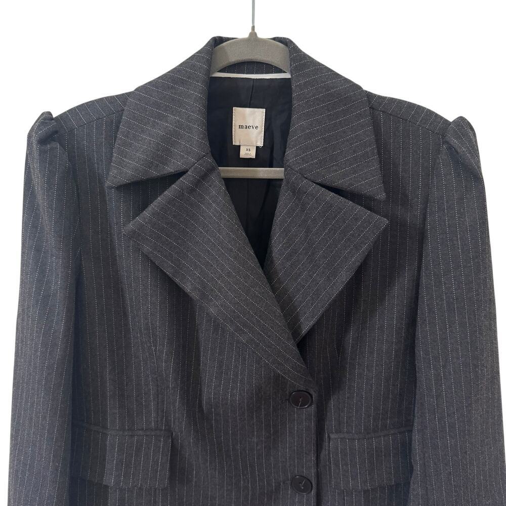 Maeve Anthropologie 80s Boxy Blazer Striped Jacket Size XS - Picture 6 of 11